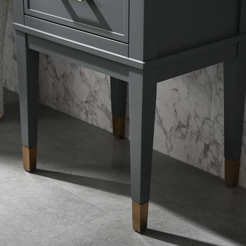 Everly Quinn Deon 20'' Single Bathroom Vanity with Ceramic Top